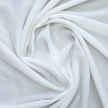 Silky Plain Poly Silver Chiffon Fabric